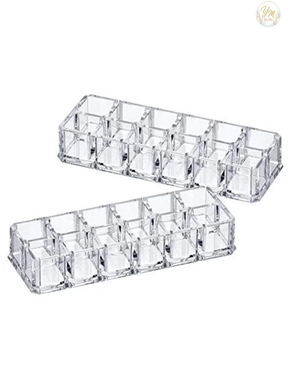 12-Slot Acrylic Lipstick Organizer, Lip Gloss Holder, Cosmetic Storage Display